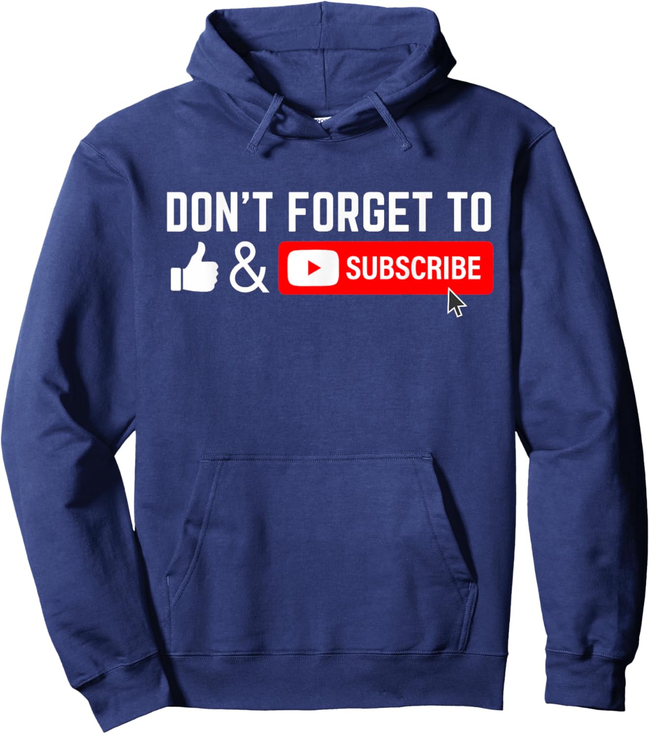 Influencer Vlog Streamer Like & Subscribe Don't forget to like and subscribe to Video Content Creator Hoodie - Hoodie | Navy