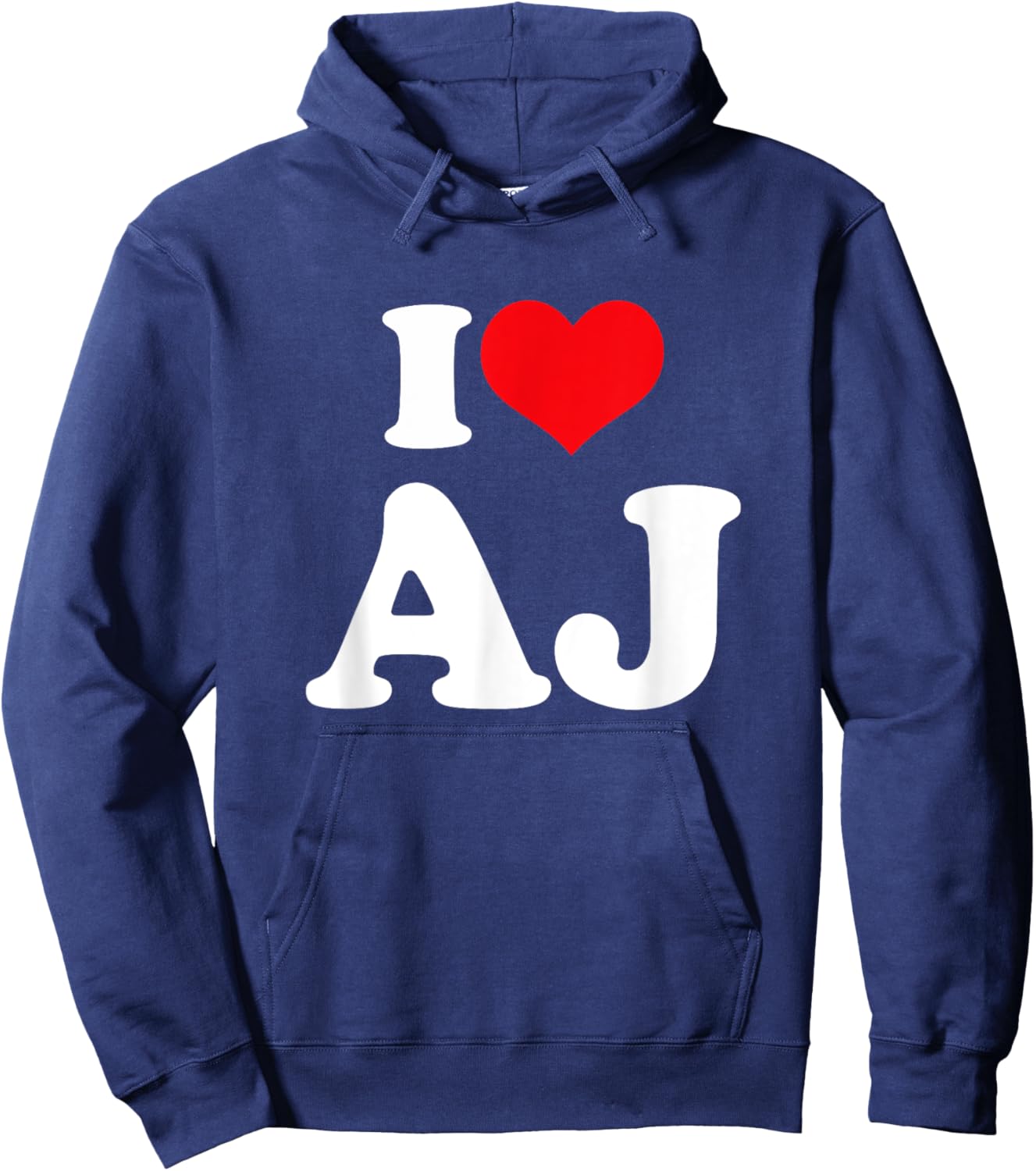 I Love AJ, I Heart AJ Hoodie - Hoodie | Navy