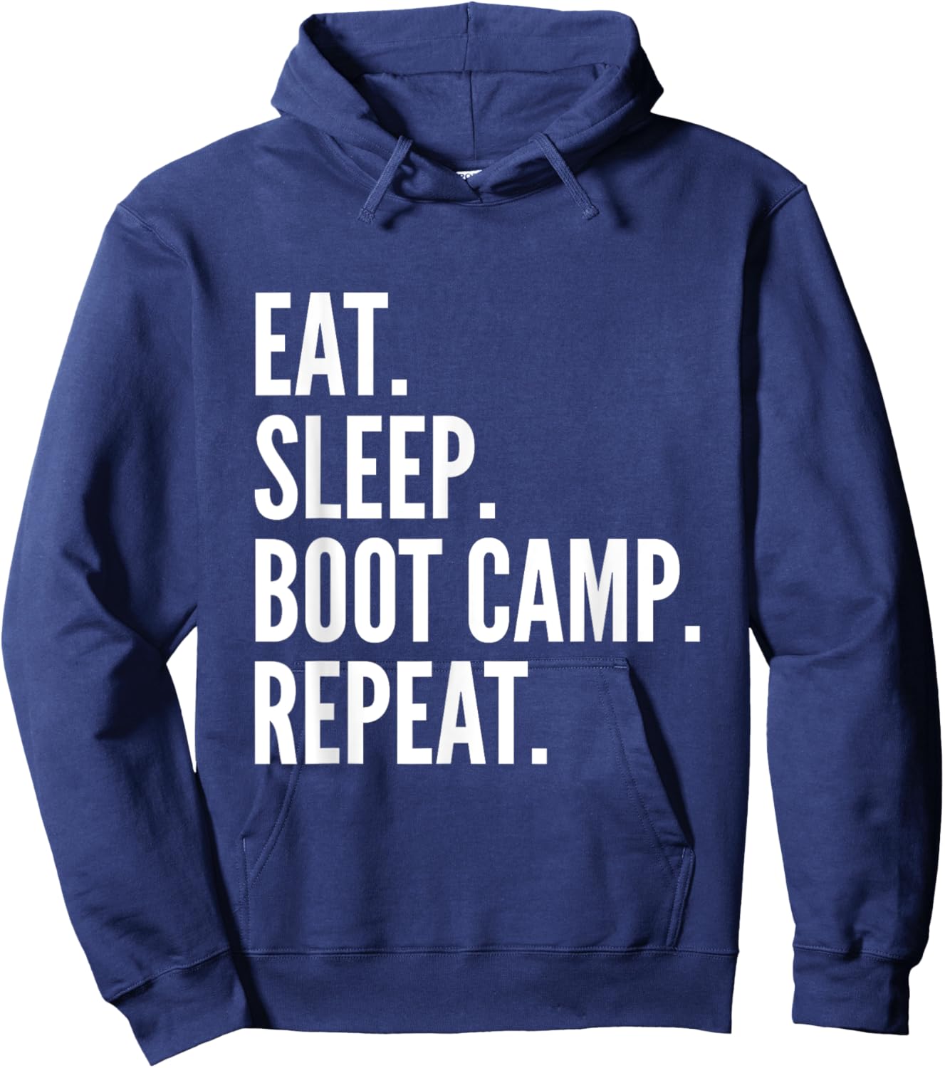 Eat Sleep Boot Camp Repeat Cool Fitness Workout Vintage Hoodie - Hoodie | Navy