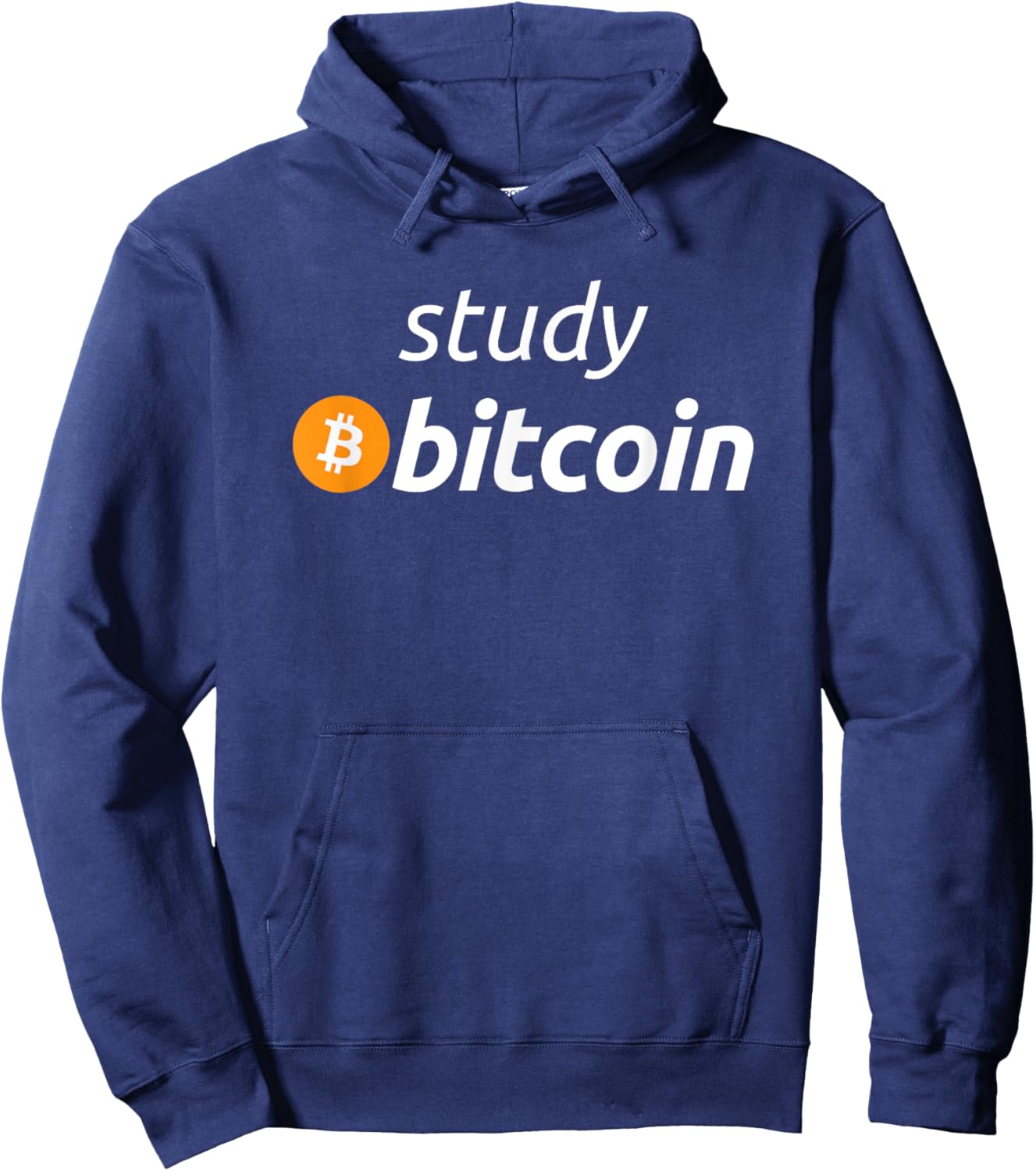 Study Bitcoin - Famous Bitcoin Quote Hoodie - Hoodie | Navy