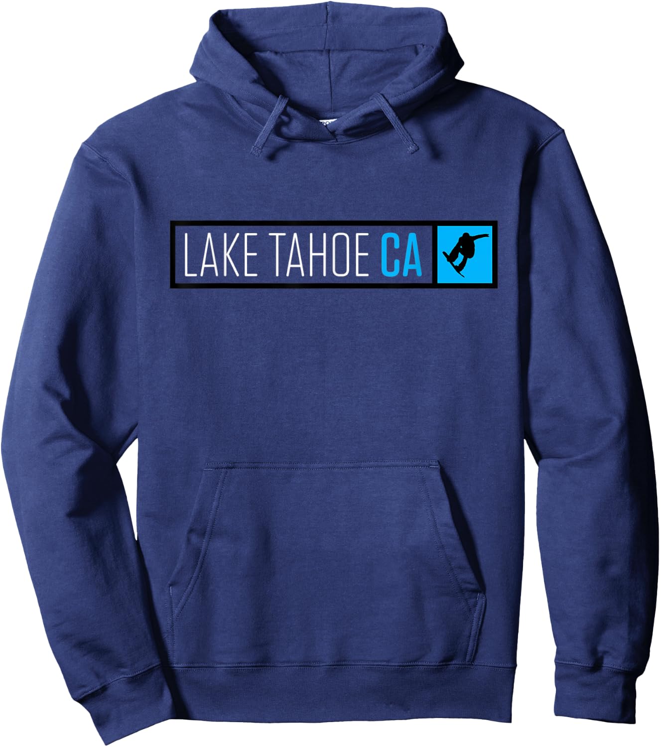 Lake Tahoe CA Snowboard Box Type Hoodie - Hoodie | Navy