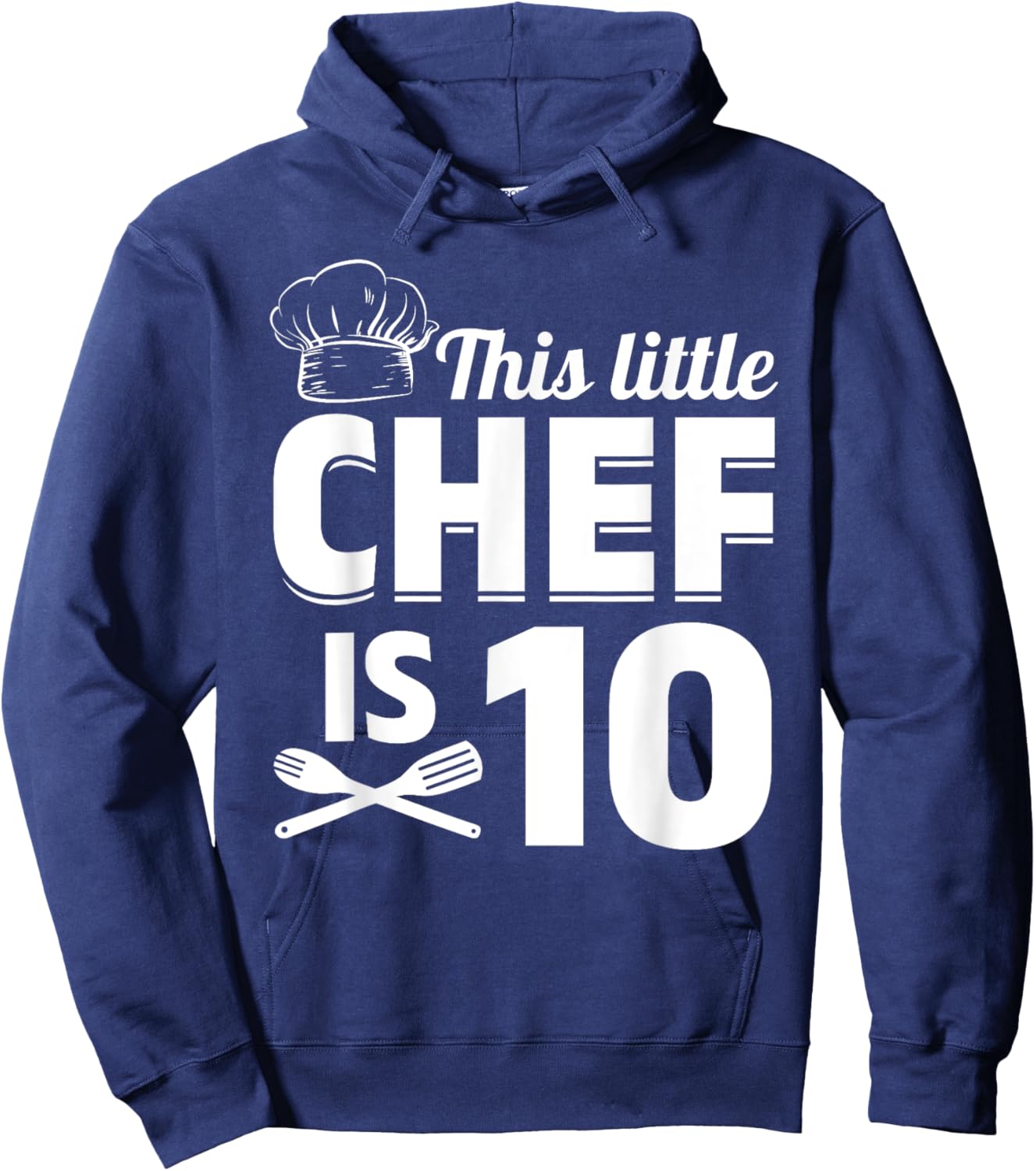 This Little Chef Is 10 Cook Chef Birthday Chef Kid Cook Chef Hoodie - Hoodie | Navy