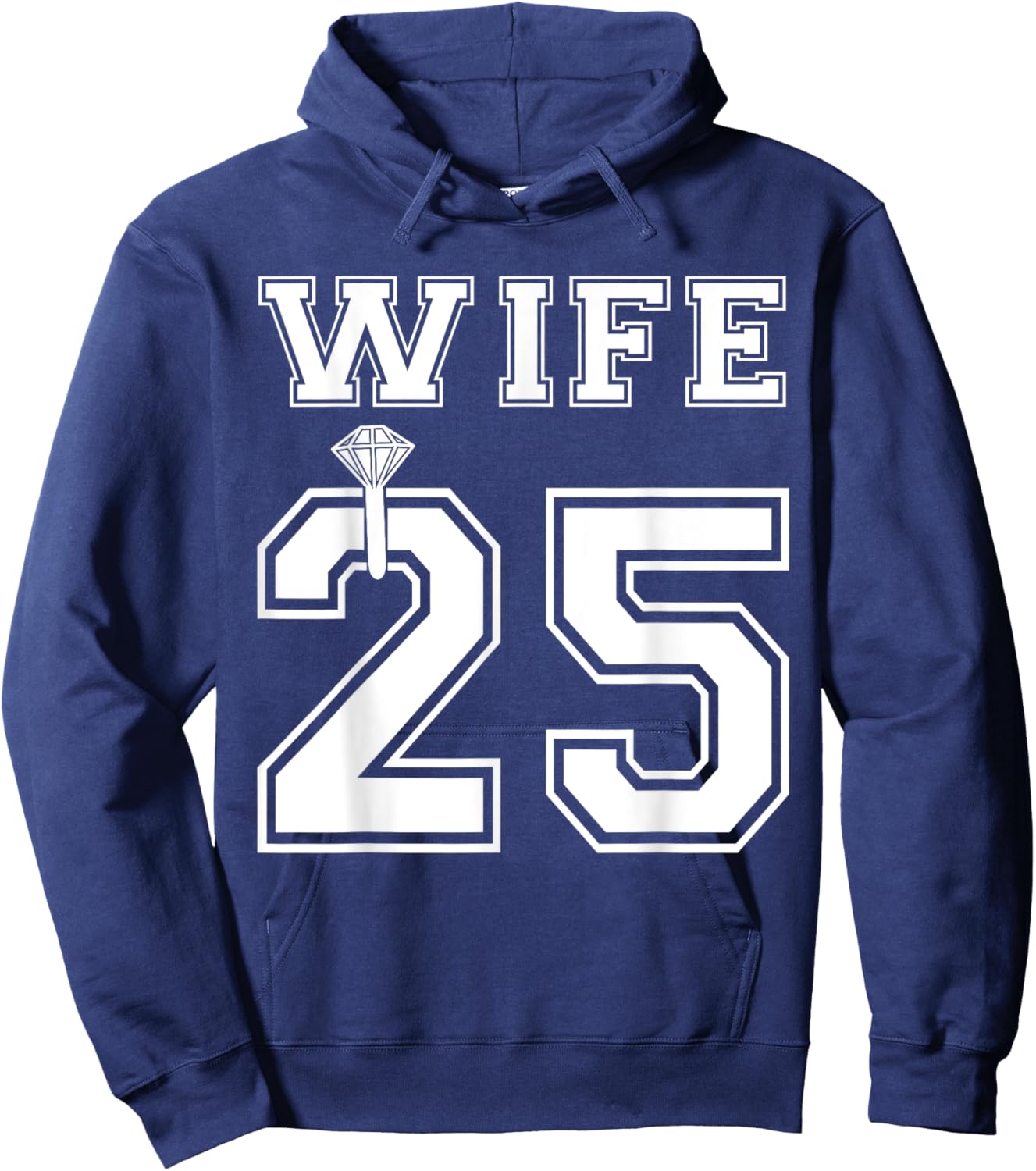 Wife 2025 Husband Matching Engagement Party Honeymoon Hoodie - Hoodie | Navy