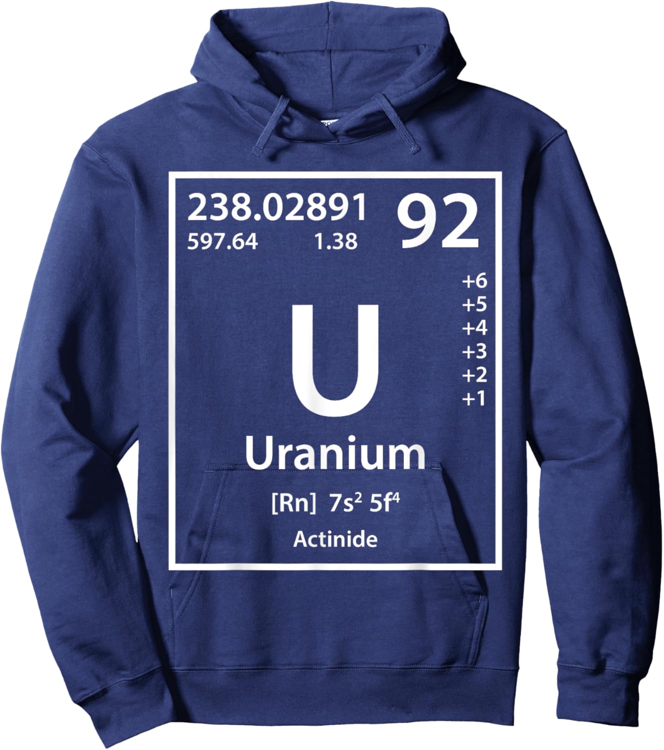 Uranium Element (white) Hoodie - Hoodie | Navy