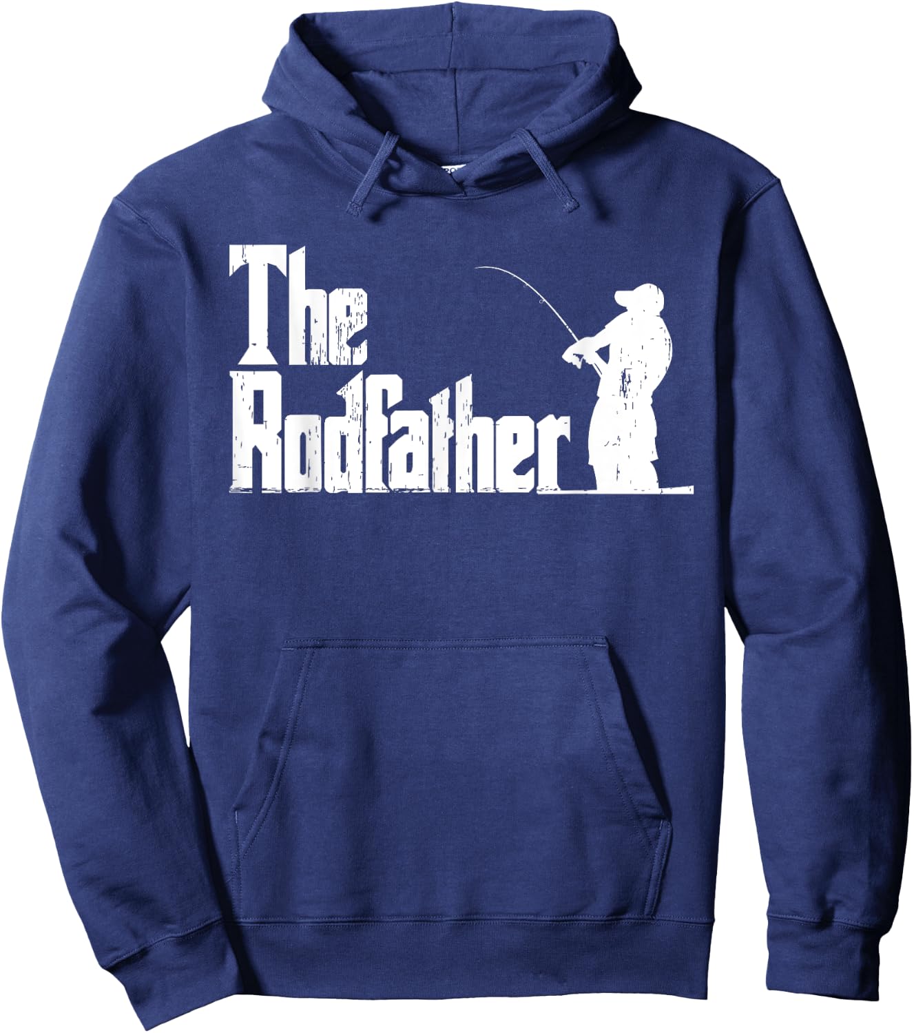 The Rodfather Funny Fishing Outdoor Fisherman Father's Day Hoodie - Hoodie | Navy