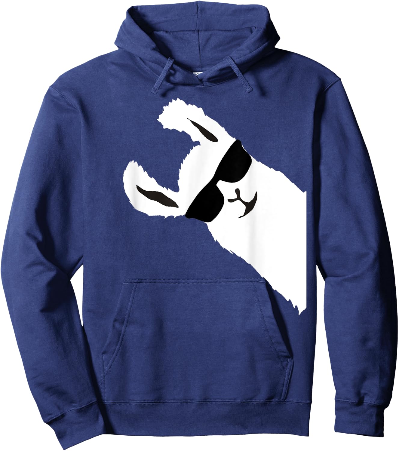 Funny Llama Alpaca With Sunglasses Hoodie - Hoodie | Navy