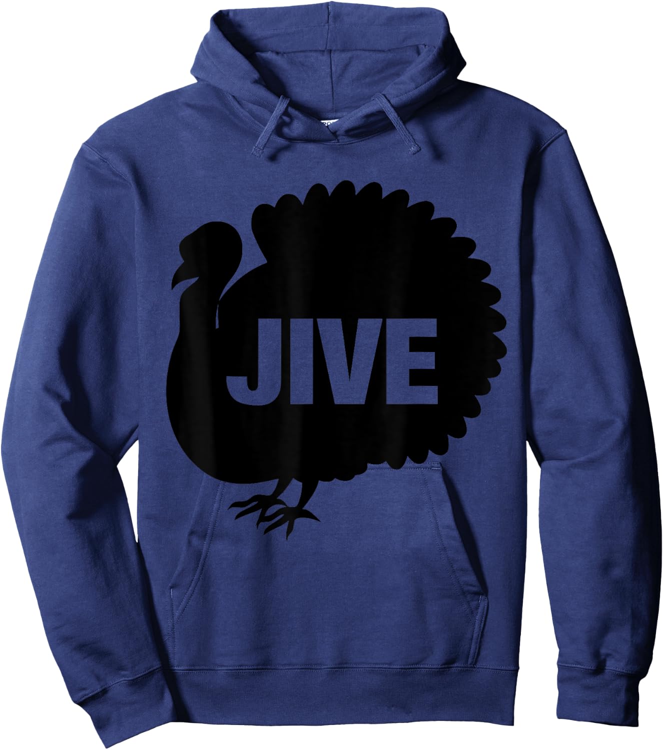 Funny Jive Thanksgiving Turkey Day Retro Holiday Gift Hoodie - Hoodie | Navy