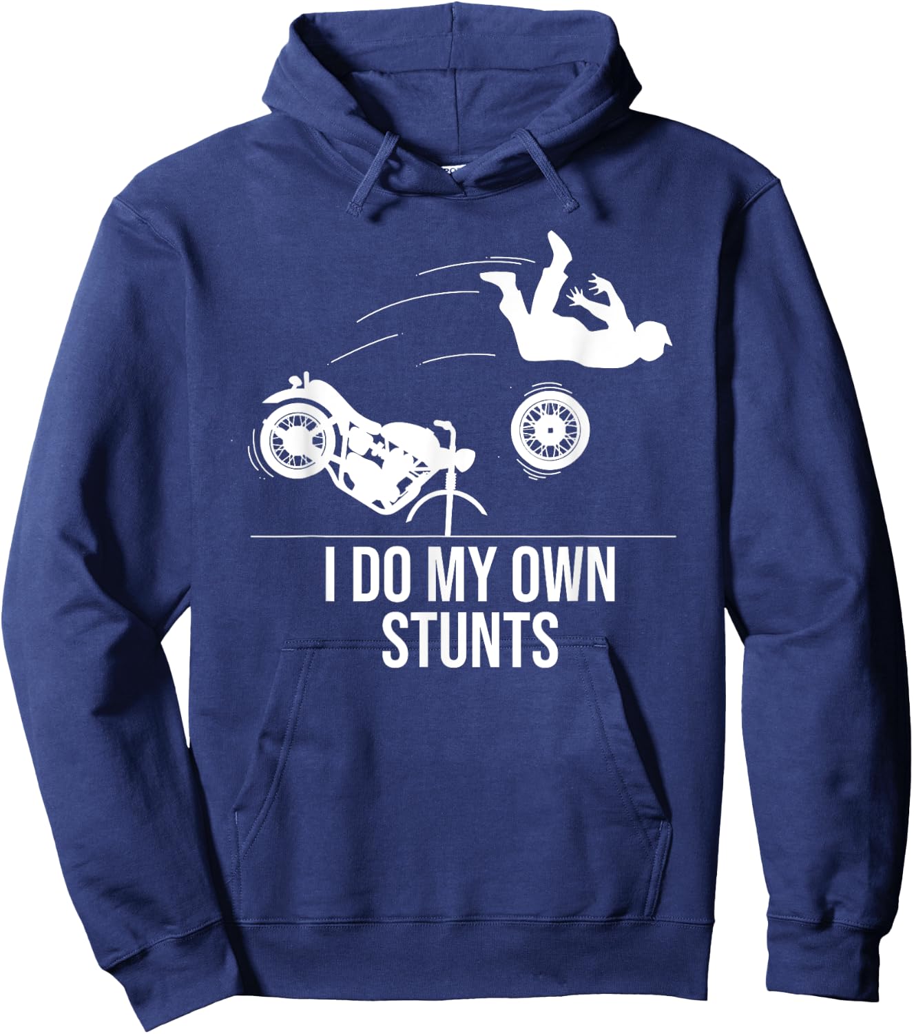 Funny I Do My Own Stunts Cool Motorcycle Gift Women Hoodie - Hoodie | Navy