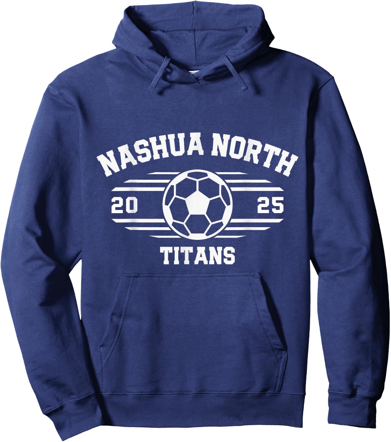 Nashua North Titans Soccer Ball 2025 Hoodie - Hoodie | Navy
