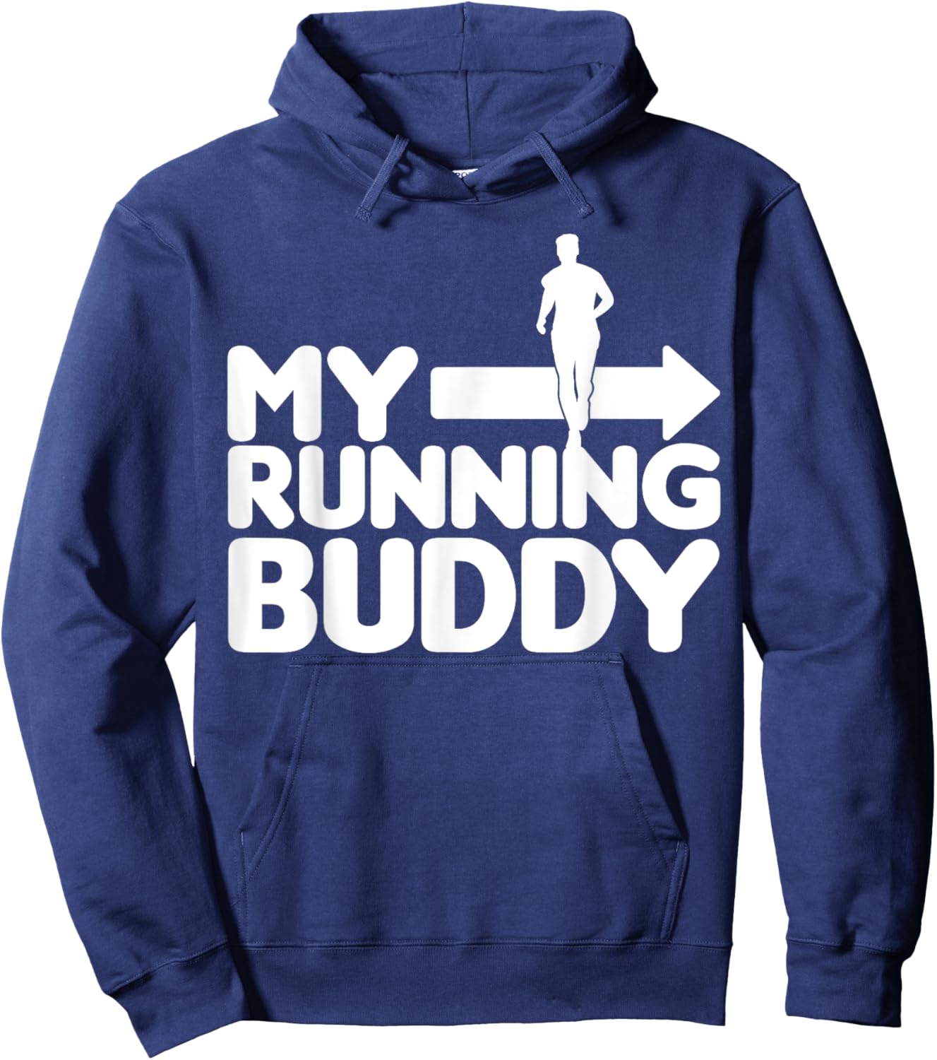 My Running Buddy - Funny Friends Set 1/2 pointing right Hoodie - Hoodie | Navy