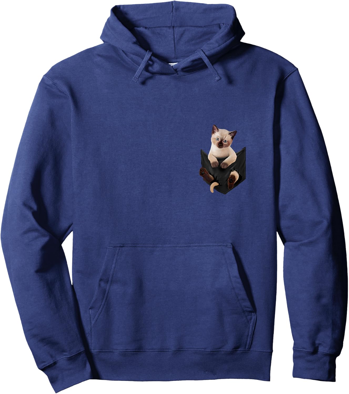 Cat Lovers Gifts Siamese In Pocket Funny Kitten Face Hoodie - Hoodie | Navy