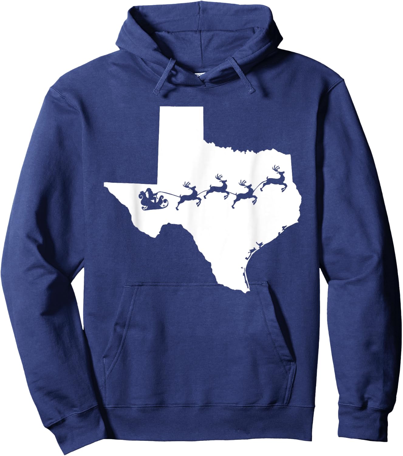 Texas Map Santa Christmas reindeer Shirt Hoodie - Hoodie | Navy