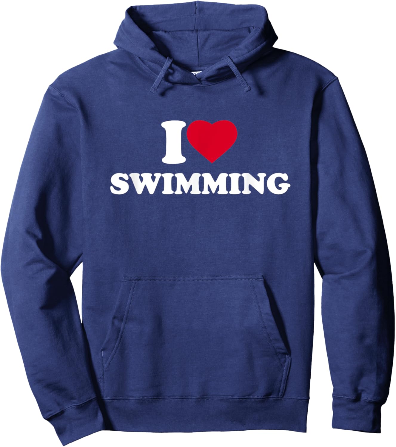I Love Heart Swimming Lover Swimmer Swim Coach Instructor Hoodie - Hoodie | Navy