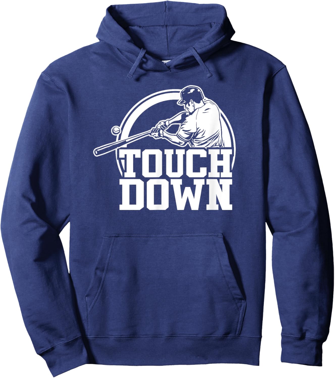 Touchdown Funny Baseball Hoodie - Hoodie | Navy