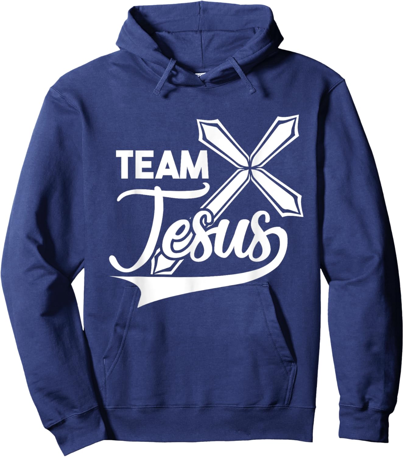 Sport Team Jesus Christian Faith Cross Christ Rise-Up Hoodie - Hoodie | Navy