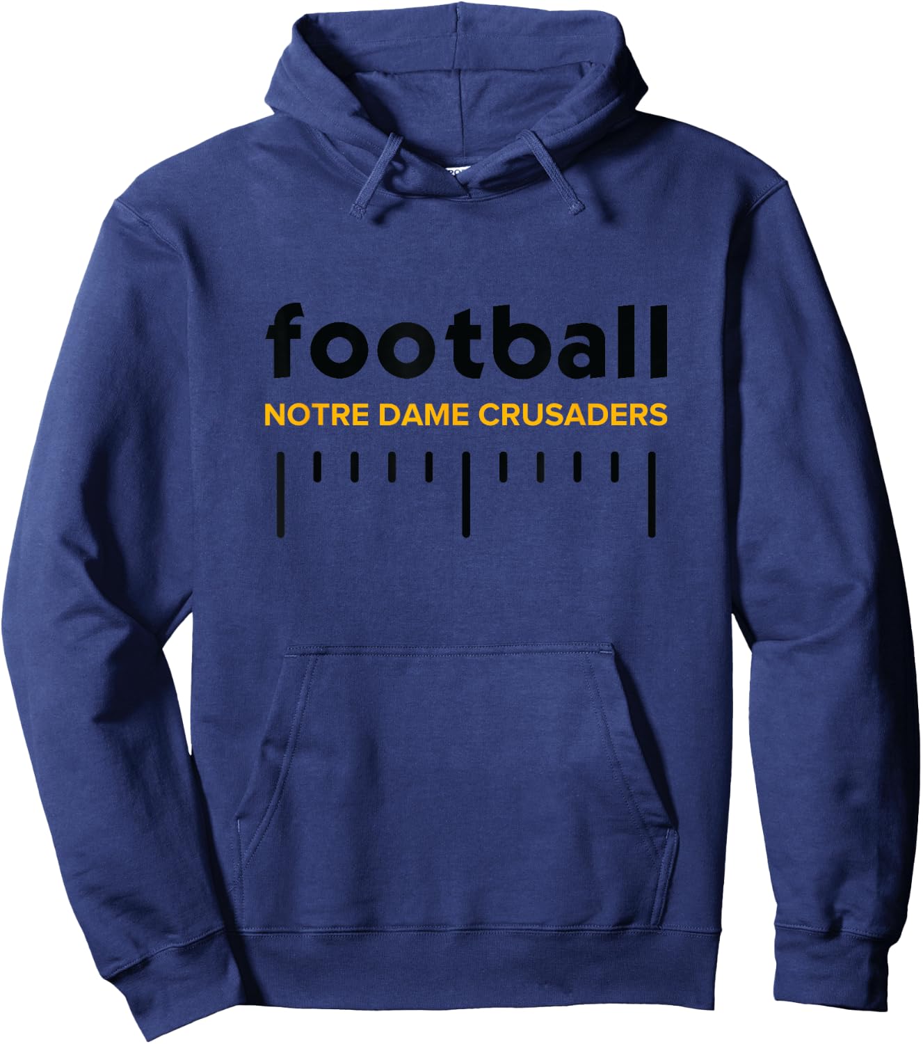 Notre Dame Crusaders Football Lines HS Hoodie - Hoodie | Navy