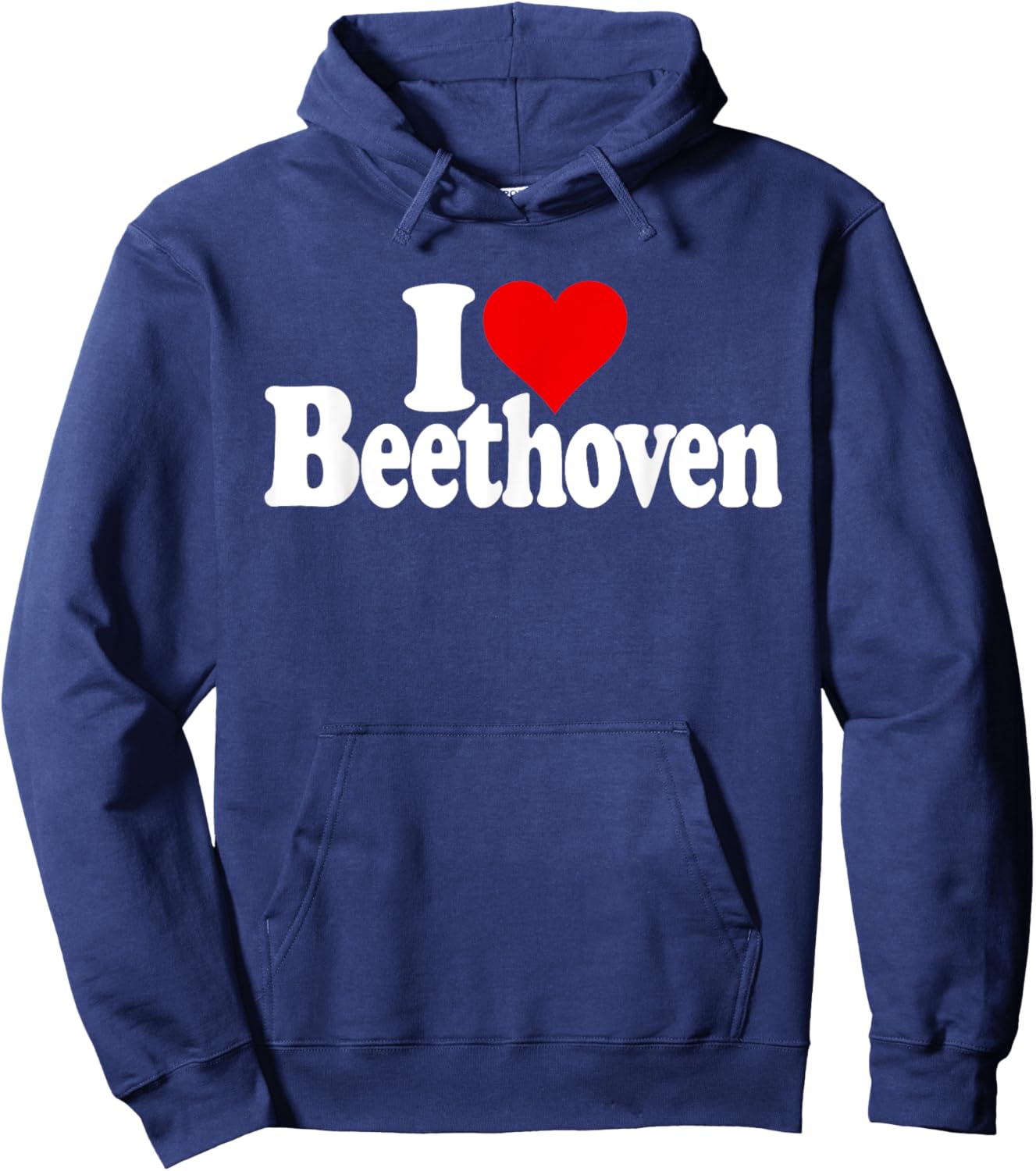 I Love Heart Ludwig Van Beethoven Hoodie - Hoodie | Navy