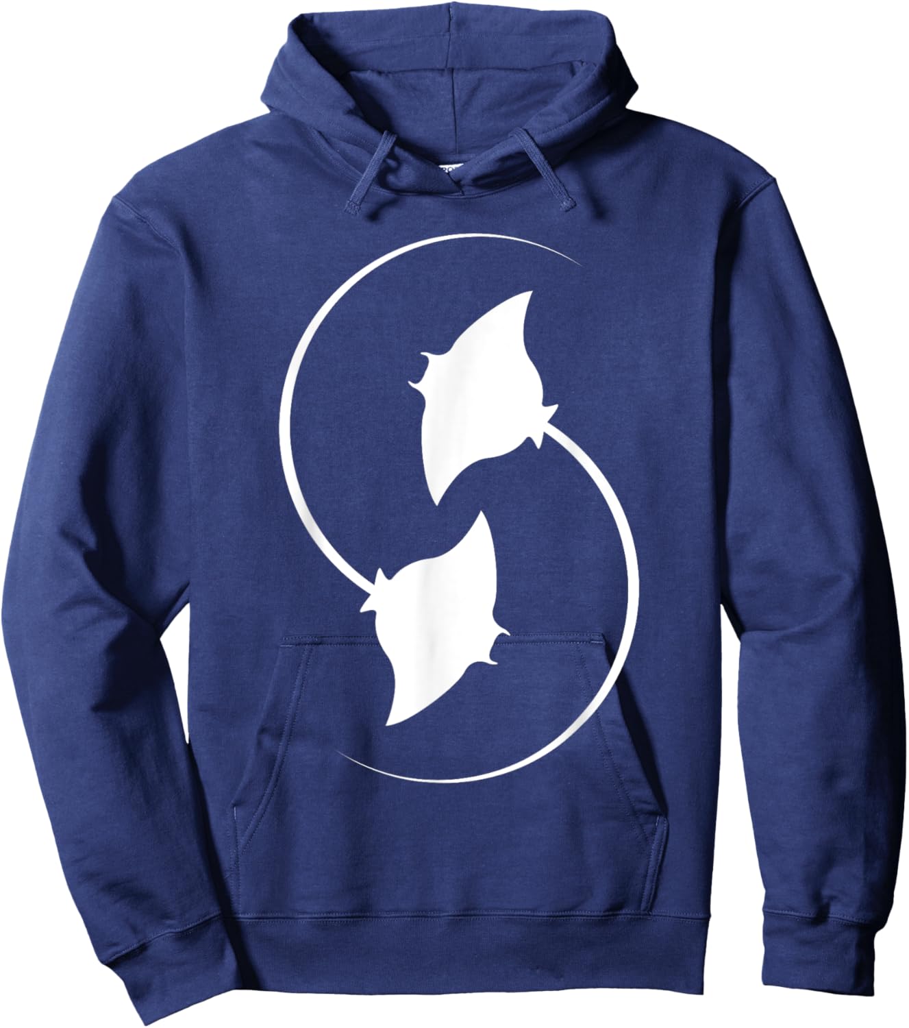 Oceanic Black Manta Ray Animal Stingray Fishing Men Women Hoodie - Hoodie | Navy