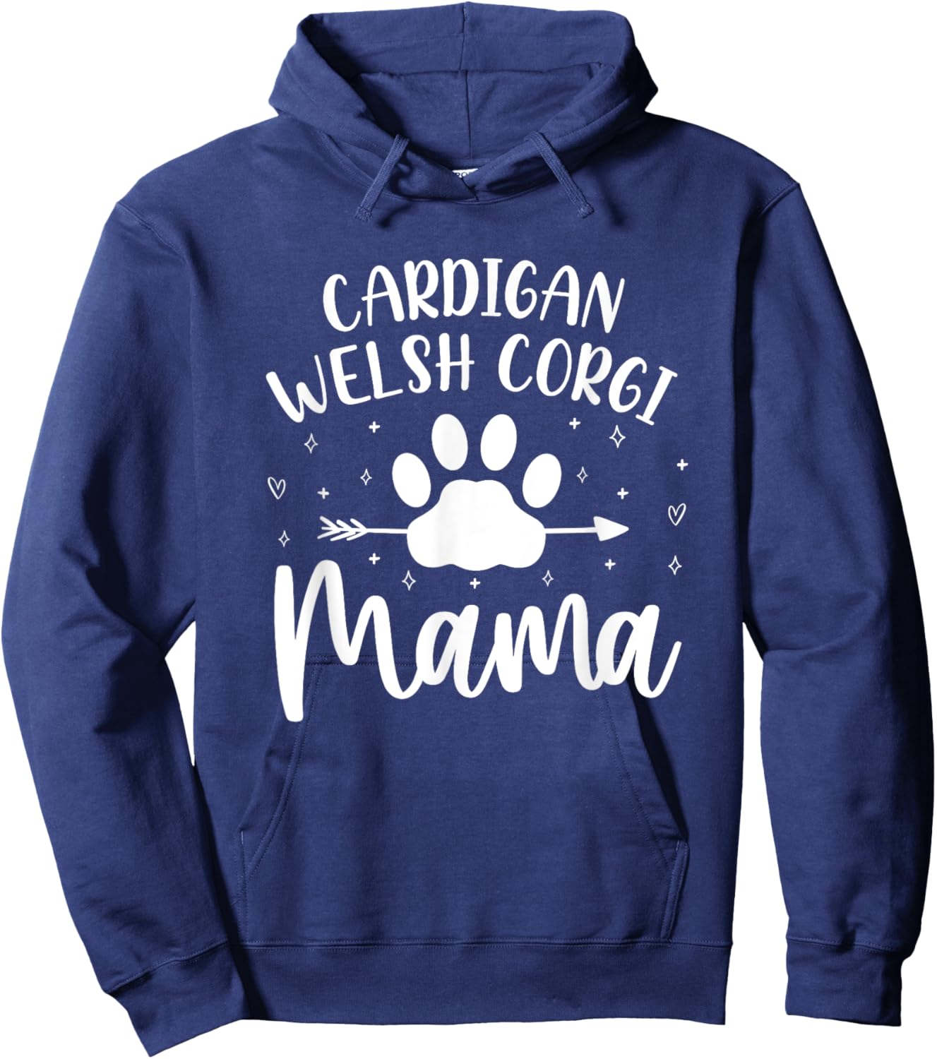 Cardigan Welsh Corgi Mama Mom Funny Cardigan Corgi Hoodie - Hoodie | Navy