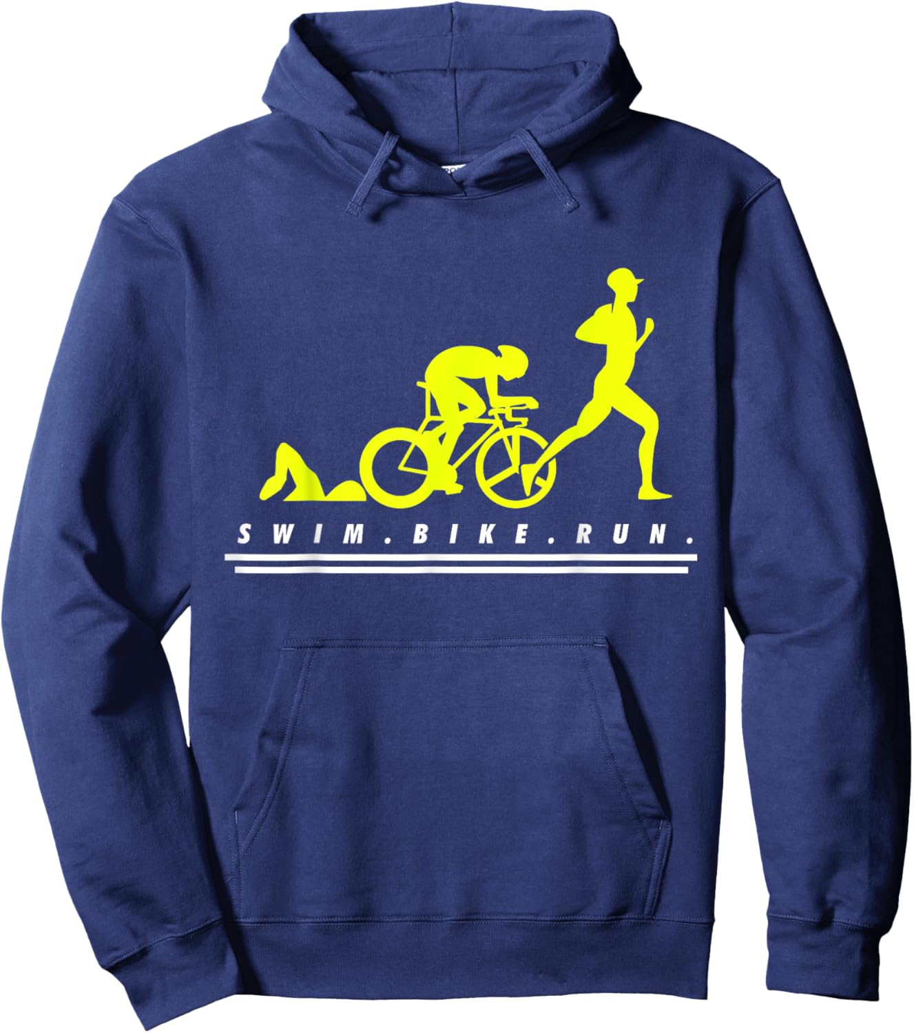 Triathlon Gift triathletes swimming bike running Hoodie - Hoodie | Navy