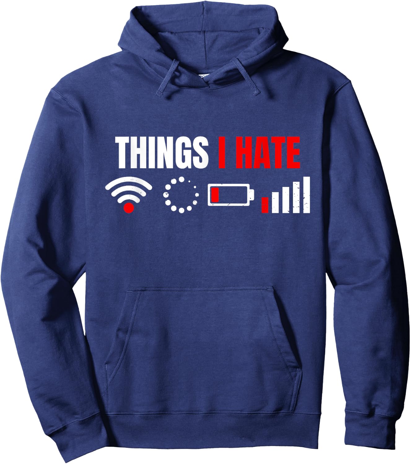 Computer Geek Gift: Things I Hate Hilarious Gamer Present Small Hoodie - Hoodie | Navy