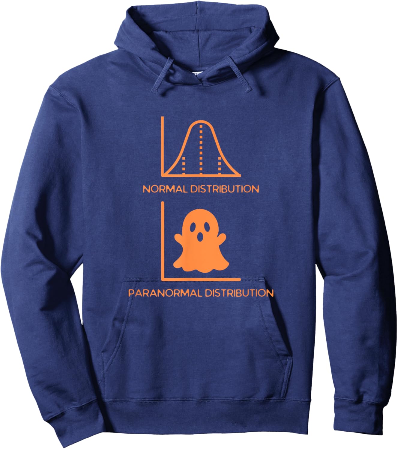 Math Statistics Normal Paranormal Distribution Teacher Funny Hoodie - Hoodie | Navy