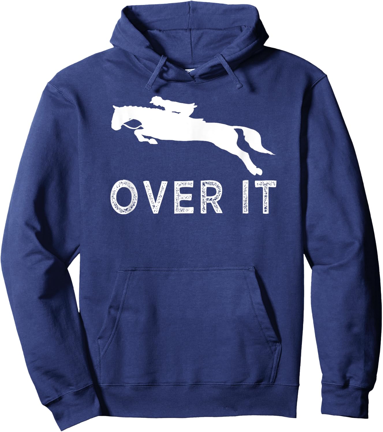 Just Get Over It - Horse Jumping Horseback Gifts for girls Hoodie - Hoodie | Navy
