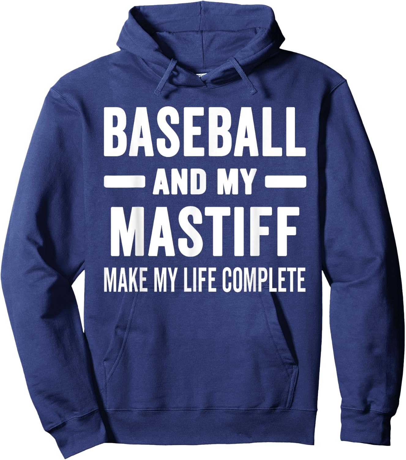 Baseball And My Mastiff Mama Shirt Dog Lover Baseball Mom Men Women Hoodie - Hoodie | Navy