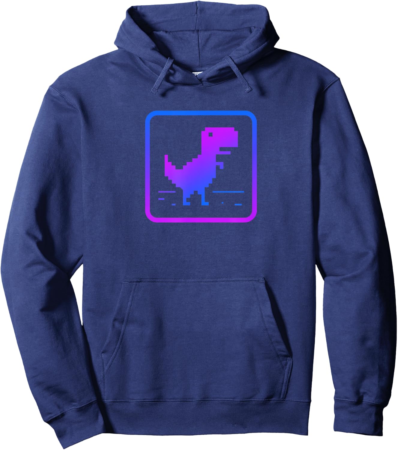 No internet dinosaur graphic design Hoodie - Hoodie | Navy