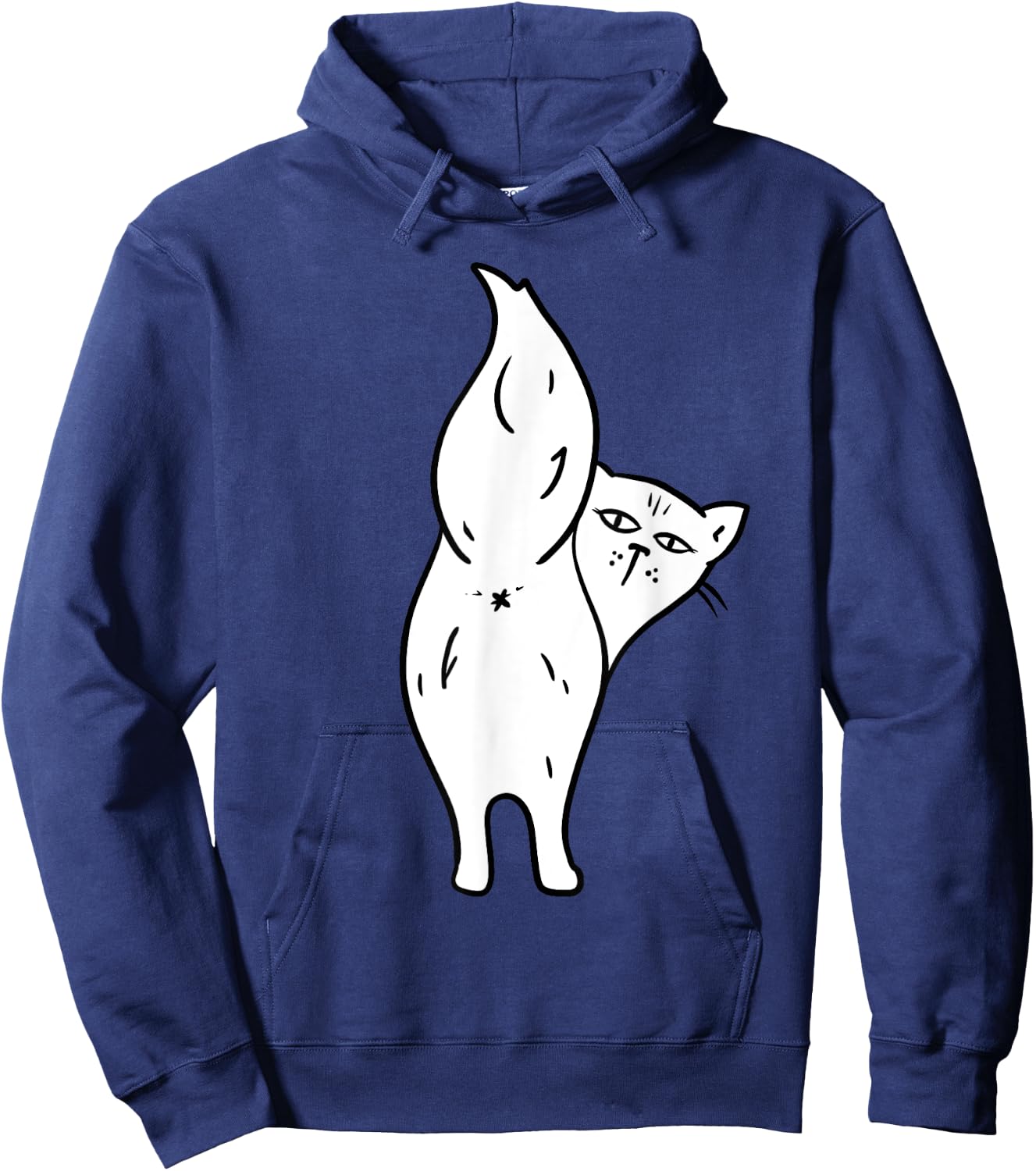 Cat Butthole Shirt Offensive Animal Butt Cat Lady Hoodie - Hoodie | Navy