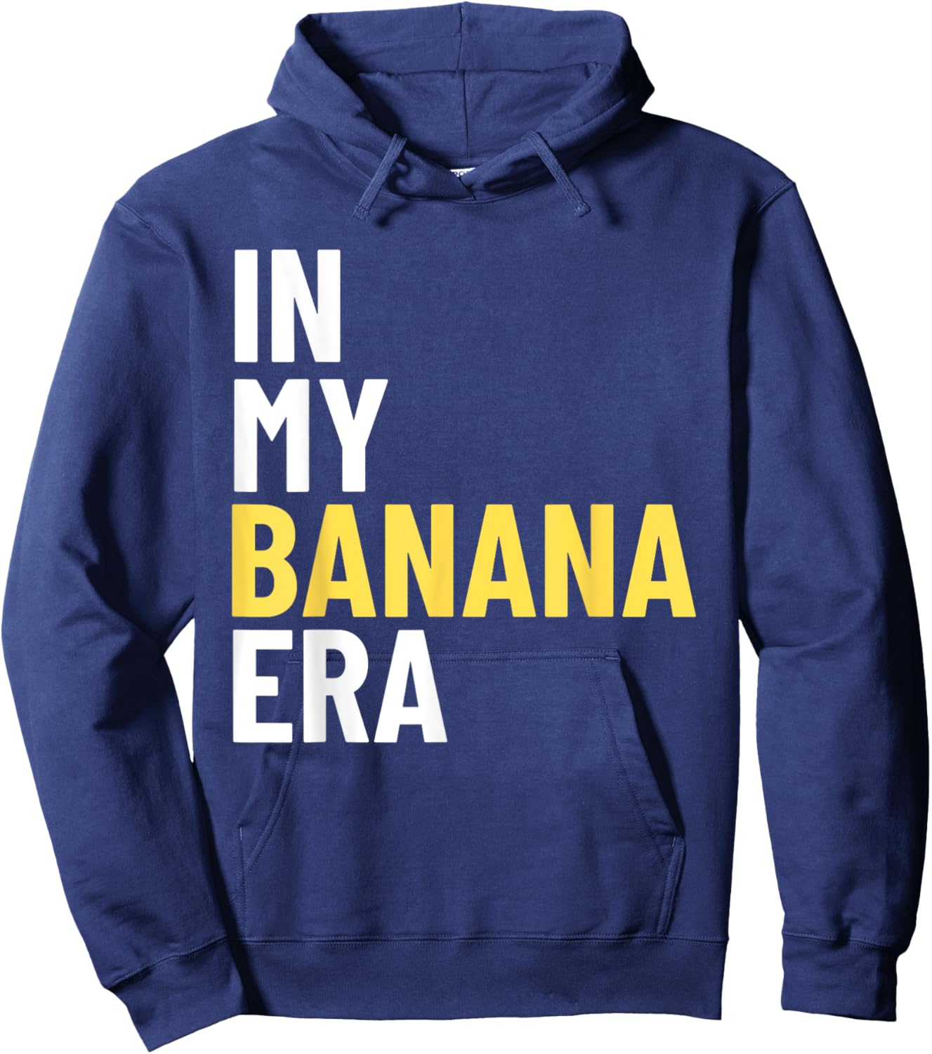 Kids In My Banana Era Funny Banana Lover Crew Women Men Hoodie - Hoodie | Navy