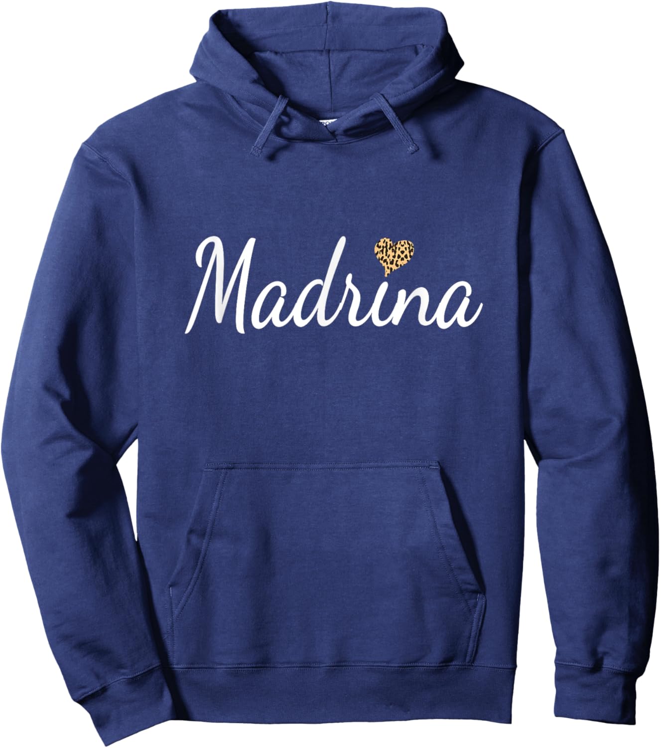 Madrina Spanish Godmother Leopard Heart Hoodie - Hoodie | Navy