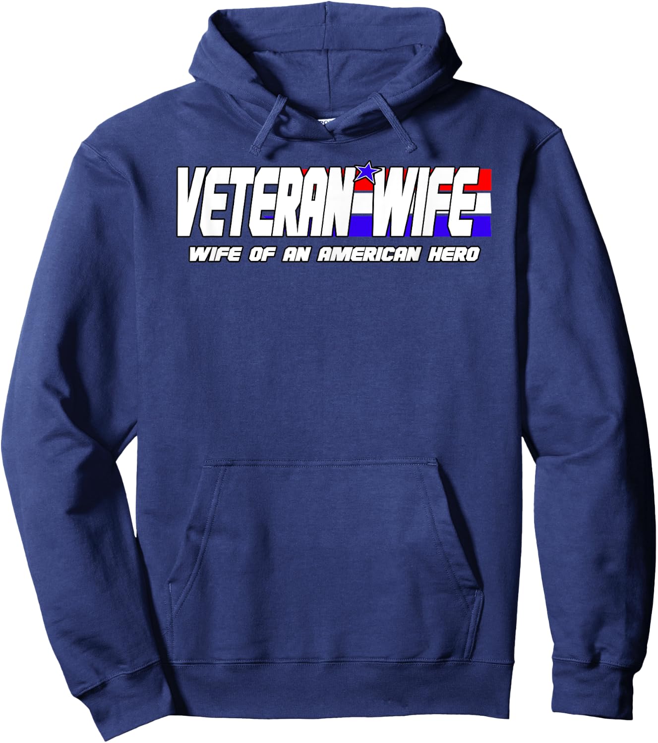 Veteran Wife Shirt Retired Military Veteran Wife Gift Hoodie - Hoodie | Navy