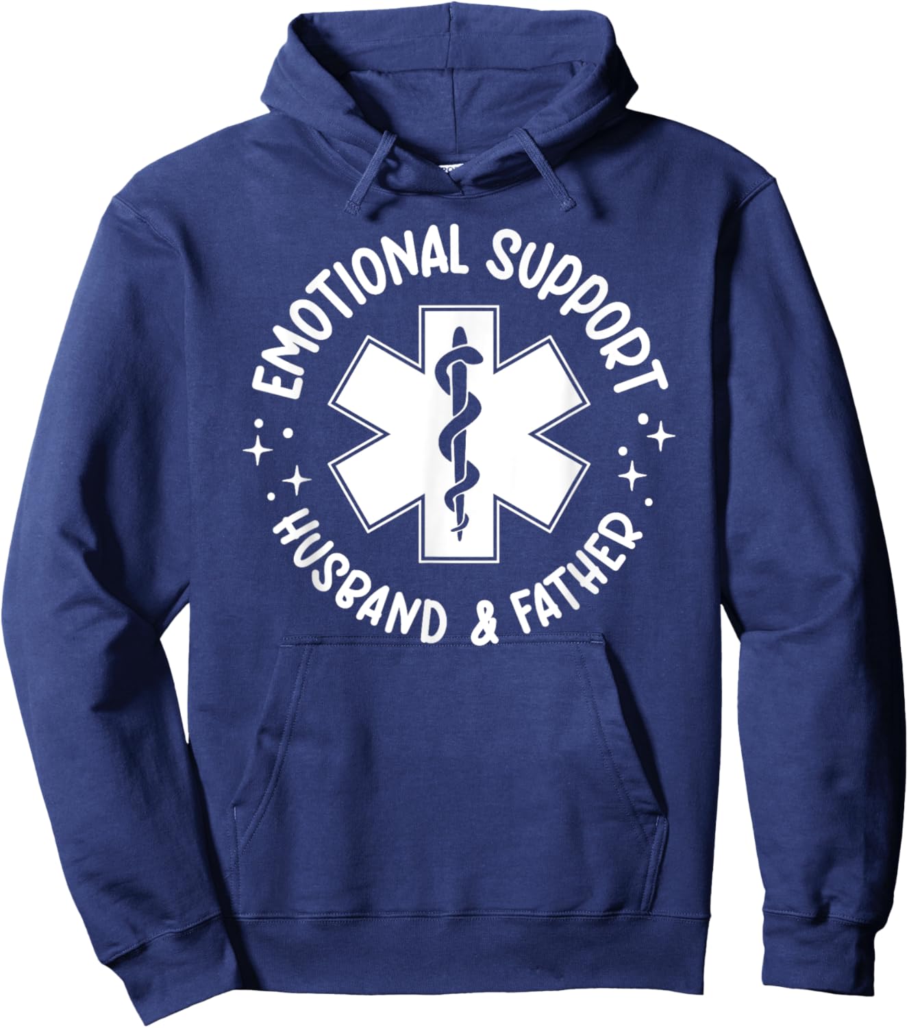 Emotional Support - Husband & Father Hoodie - Hoodie | Navy