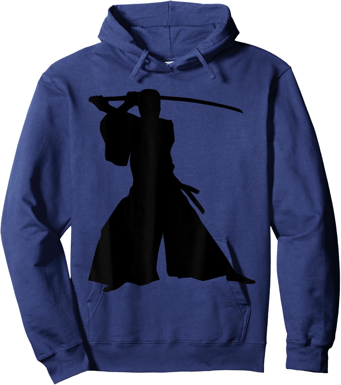 Samurai Silhouette Japanese Warrior Shogun Military Nobility Hoodie - Hoodie | Navy