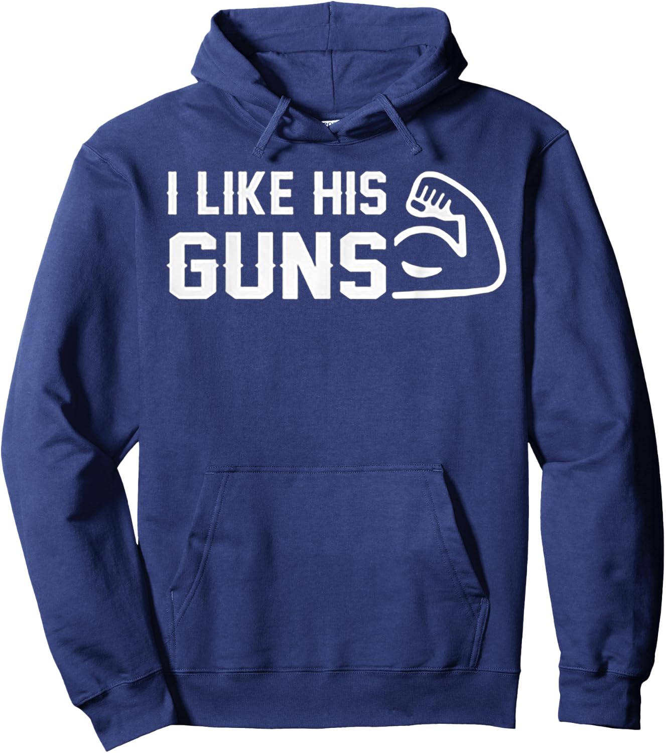 I Like His Guns - Funny Couple I Like Her Buns Shirt Hoodie - Hoodie | Navy