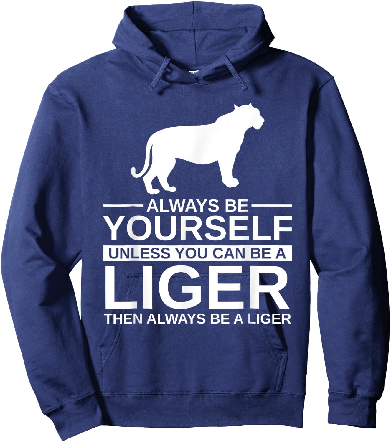 Always Be Yourself Liger Gift Women Tigon Animal Hoodie - Hoodie | Navy