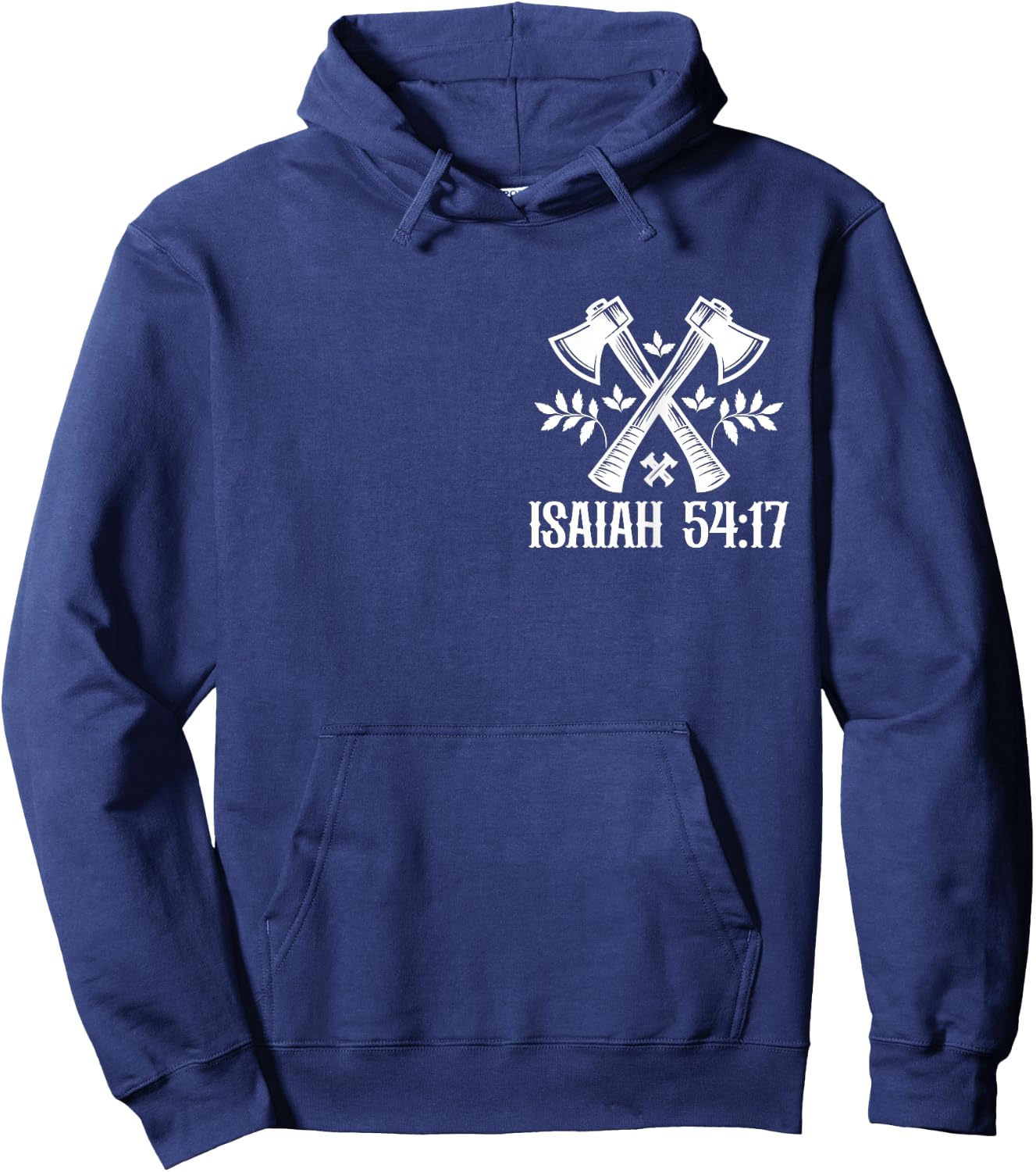 No Weapon Formed Against Me Isaiah 54 Christian Bible Hoodie - Hoodie | Navy