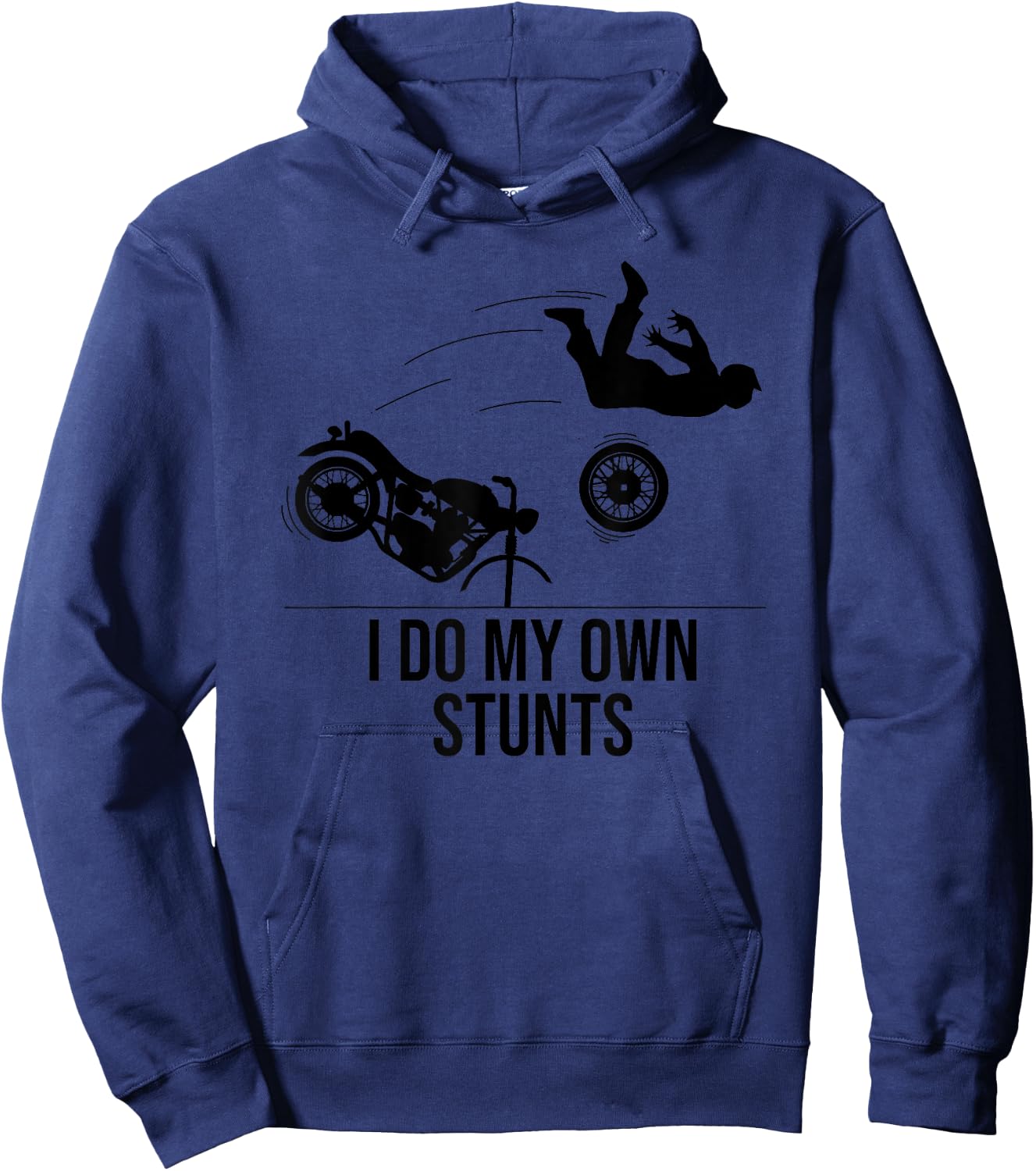 Funny I Do My Own Stunts Cool Motorcycle Gift Women Hoodie - Hoodie | Navy
