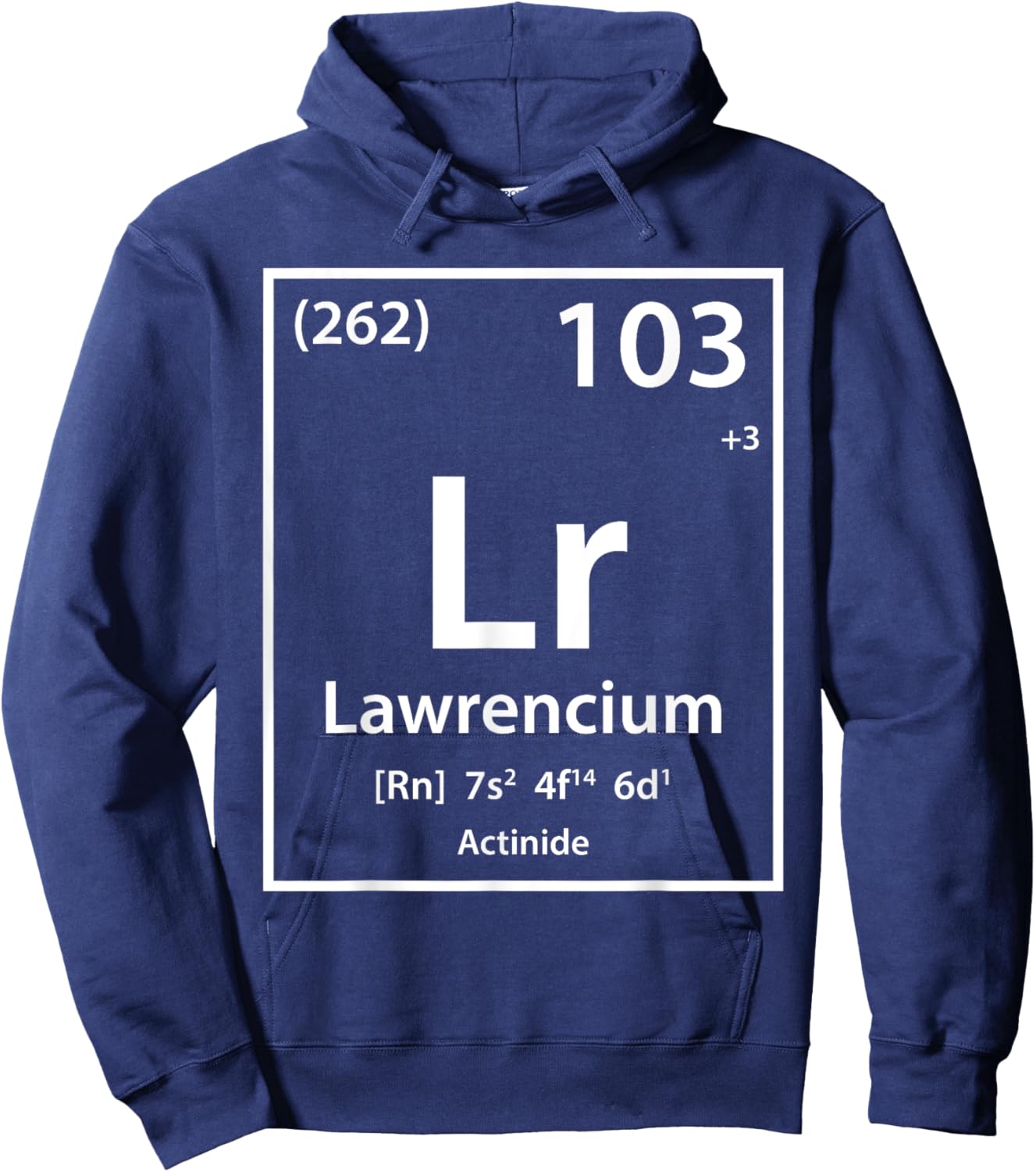 Lawrencium Element (white) Hoodie - Hoodie | Navy