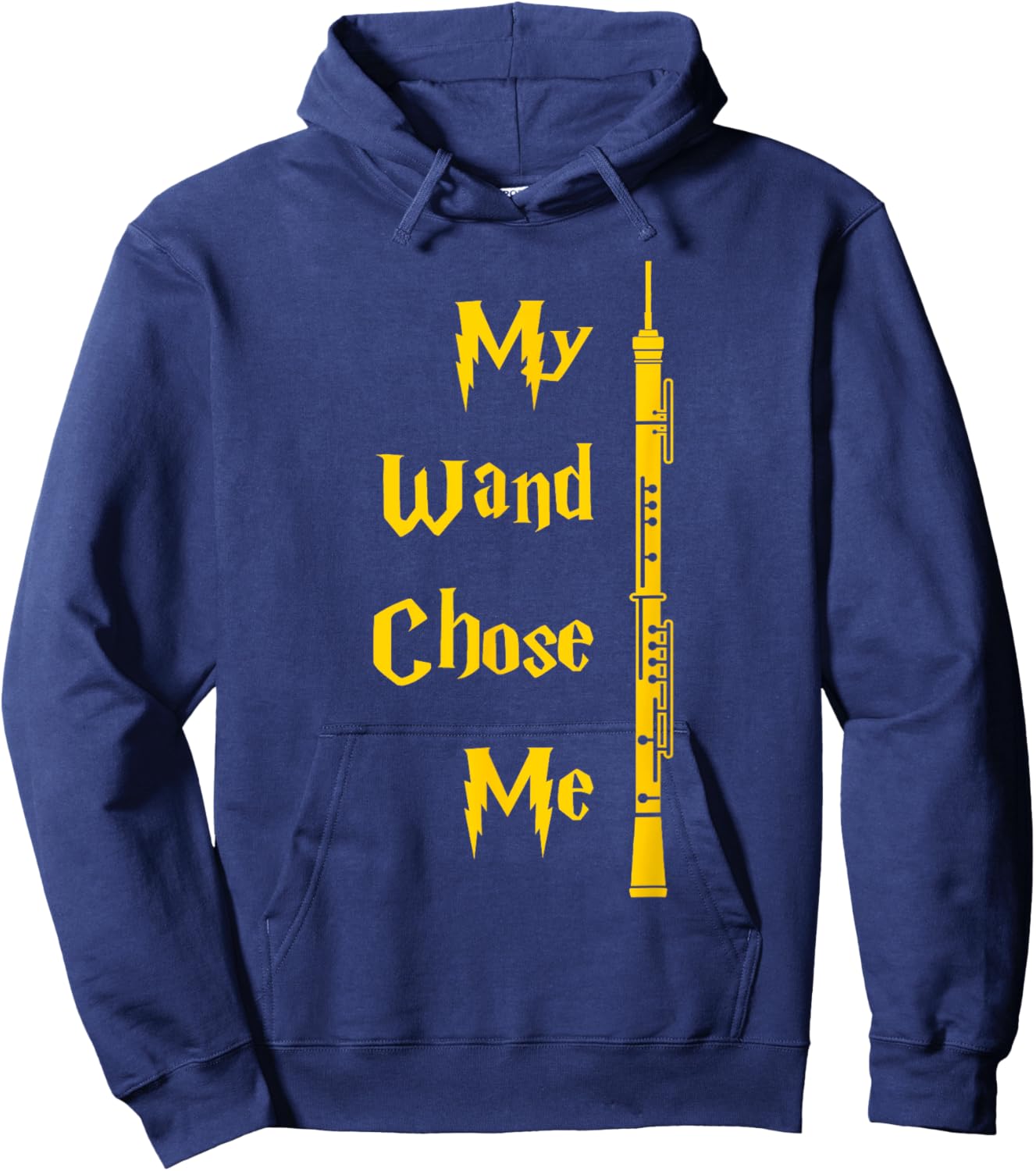My Wand Chose Me Oboe Music With Oboe Gift Hoodie - Hoodie | Navy