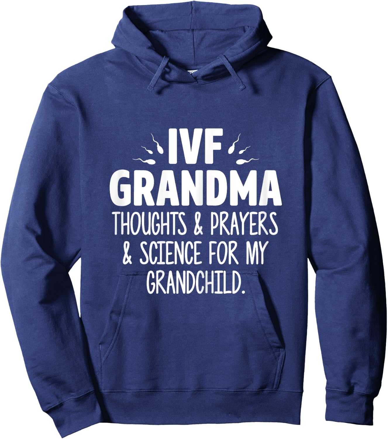 IVF Gift Warrior Grandma Science Transfer Infertility Hoodie - Hoodie | Navy