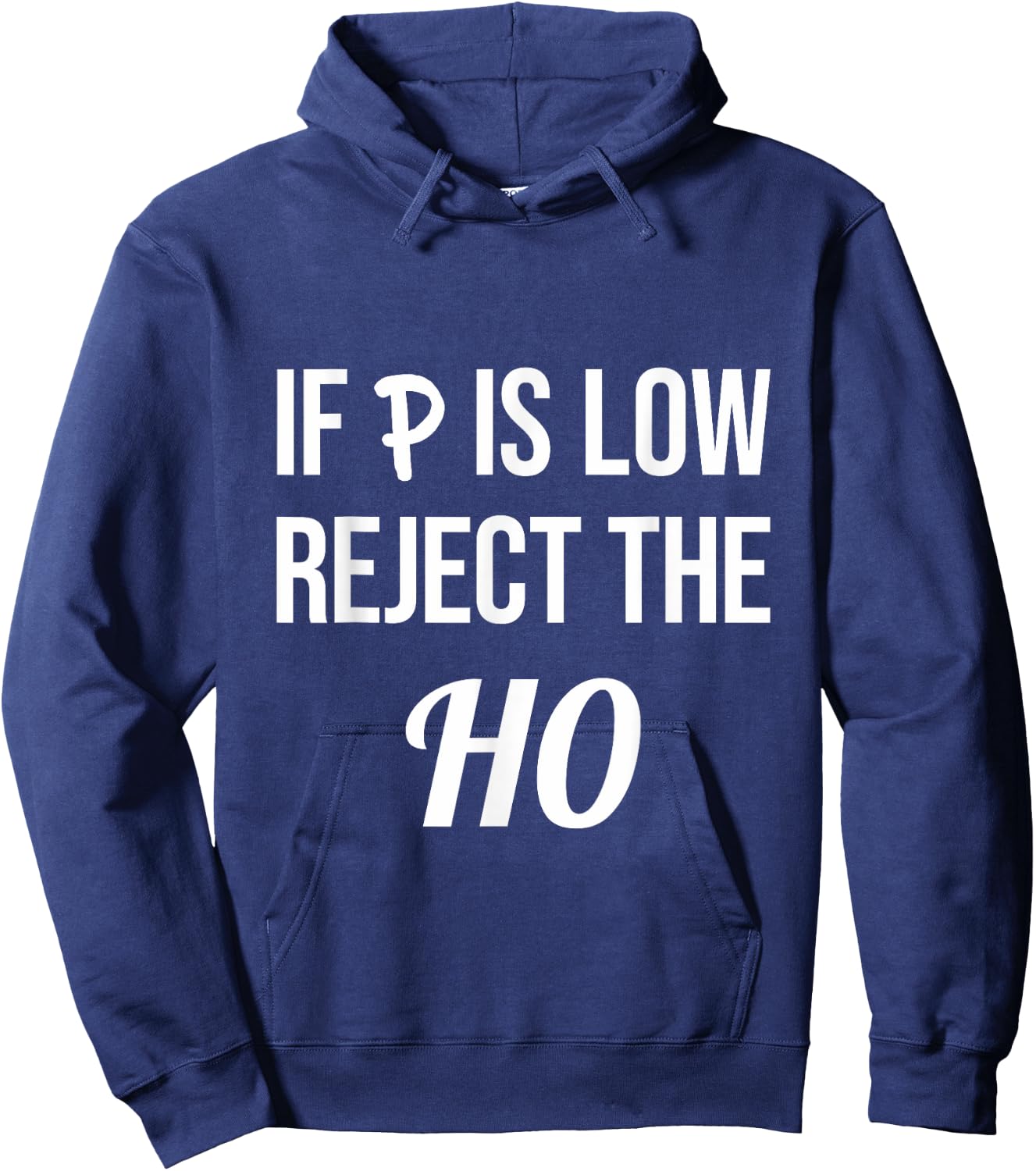 If P is Low Reject the HO Data Science Statistician Funny Hoodie - Hoodie | Navy