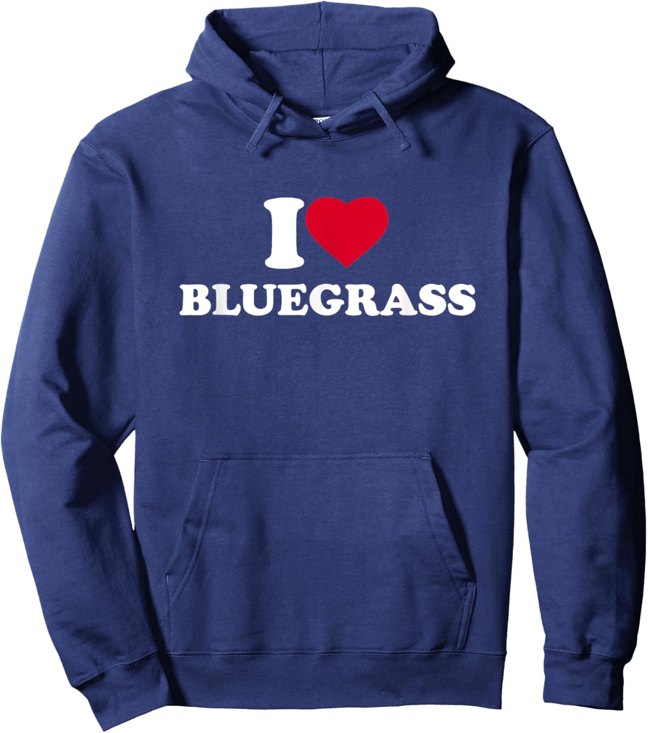 I Love Bluegrass I Heart Bluegrass Music Lover Hoodie - Hoodie | Navy