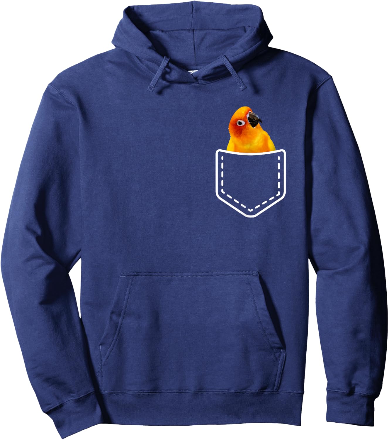 Pocket Sun Conure Apparel For Sun Conure Parrot Birds Lovers Hoodie - Hoodie | Navy