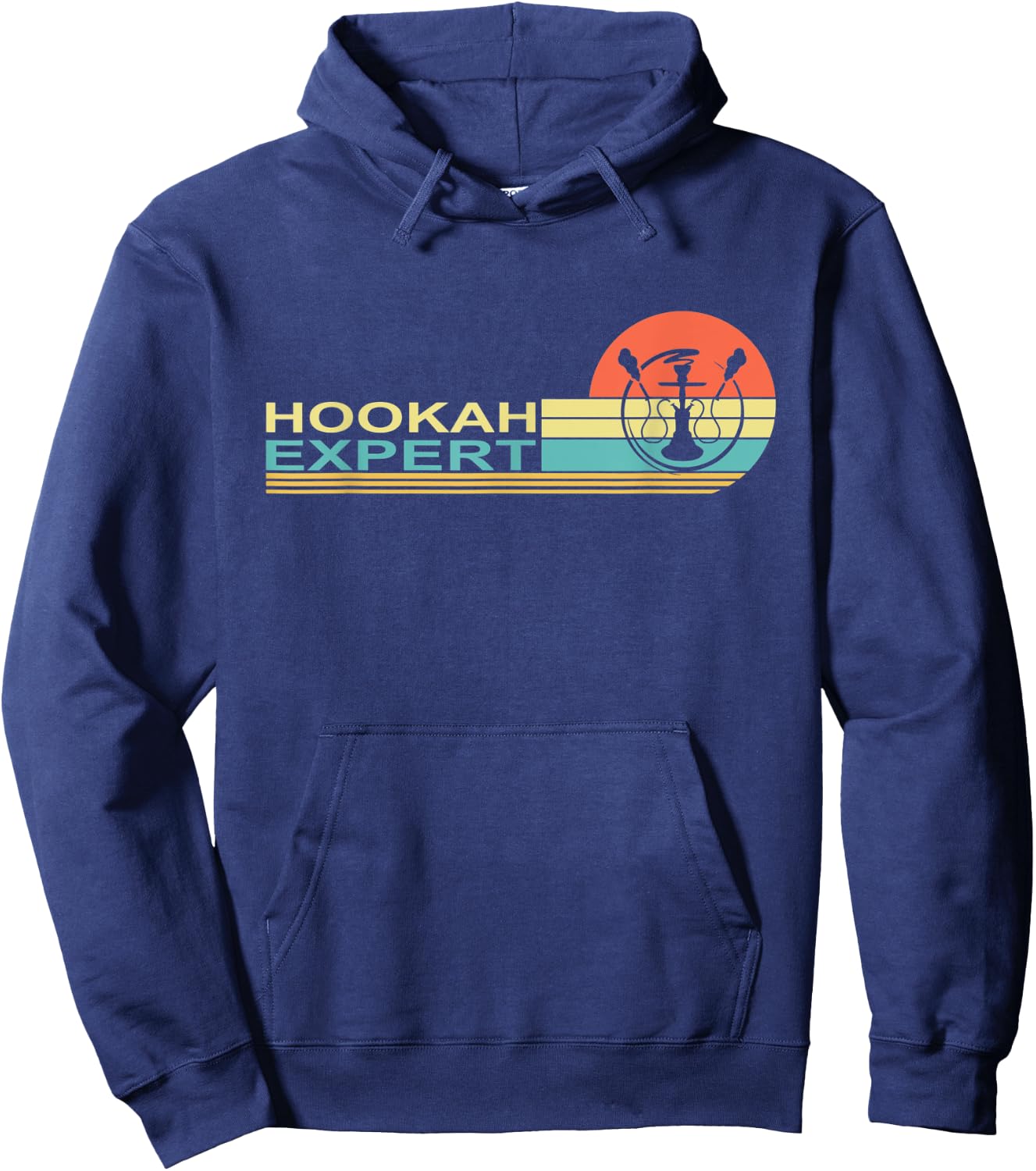 Vintage Hookah, Shisha, retro style smoking pipe gift Hoodie - Hoodie | Navy