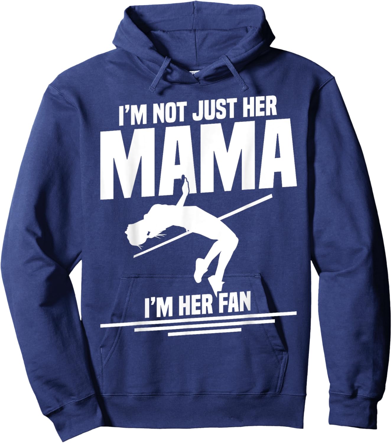 High Jumping Mom Track & Field Spikes High Jump Mama Hoodie - Hoodie | Navy