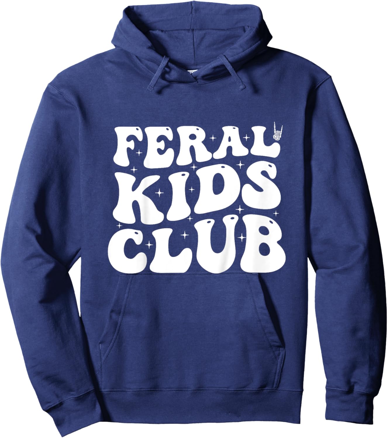 Kids Funny Feral Kids Club Hoodie - Hoodie | Navy