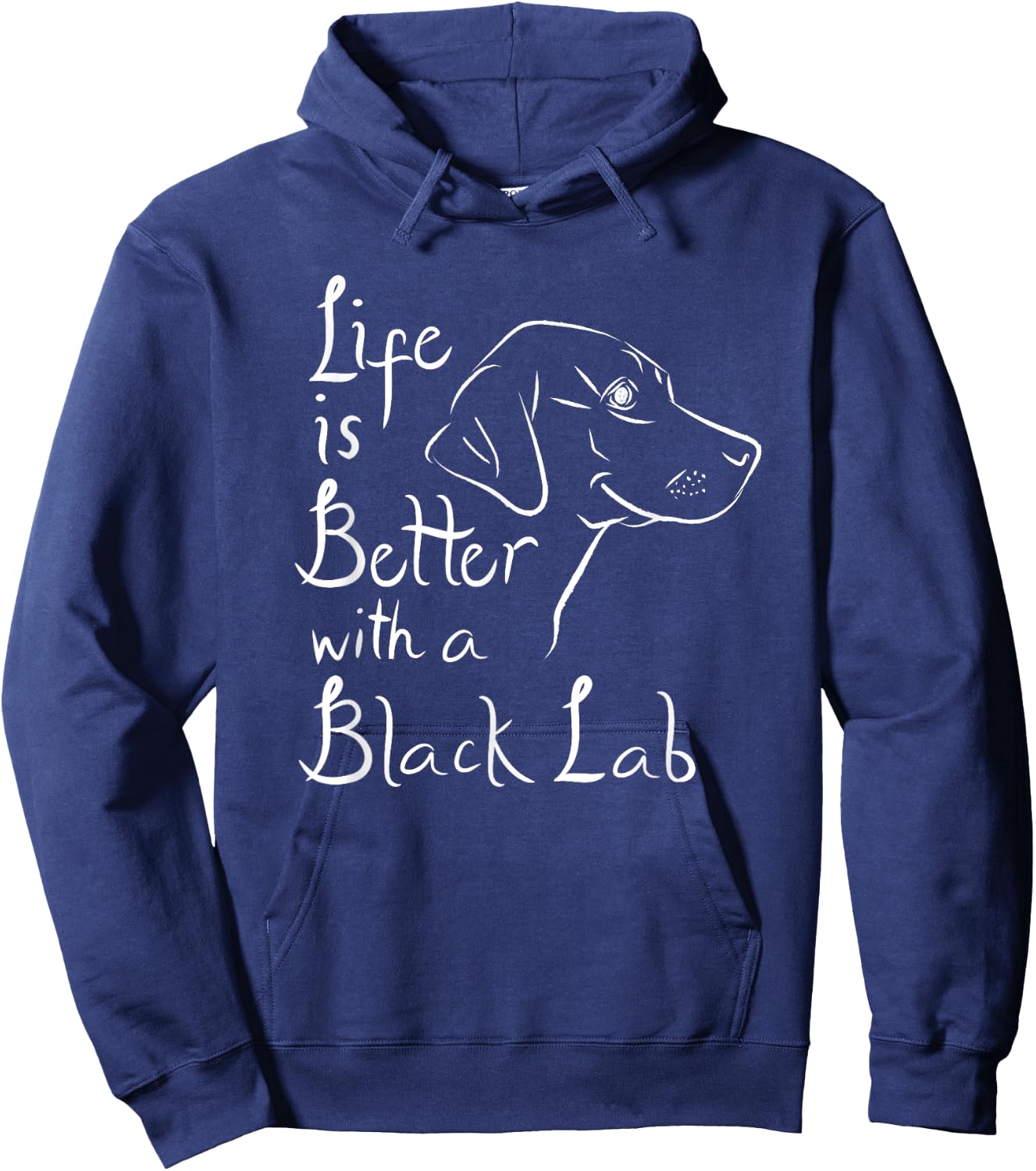 Life Is Better With Lab Clothes Black Labrador Retriever Hoodie - Hoodie | Navy