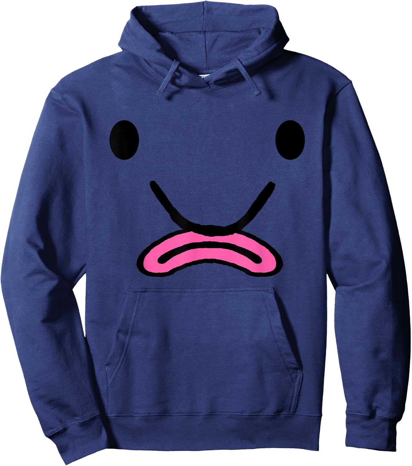 Blobfish Costume Ugly Blob Fish Face Grumpy Grouch Hoodie - Hoodie | Navy